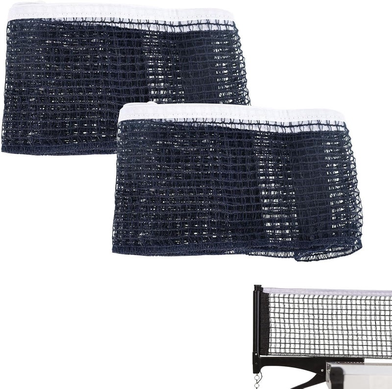 Runhike Ping Pong Net Compatible with Stiga, Durable Stable Table Tennis Net Compatible with Stiga, Stable for Intense Table Tennis Matches with Chian Tension,Navy,2PCS - Image 1
